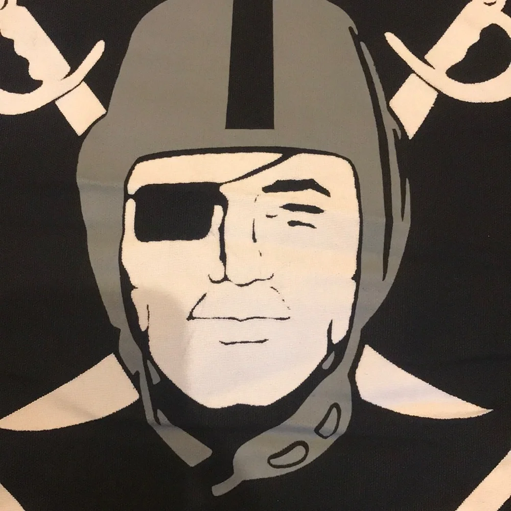 Raiders NFL team large square pillow vintage 1994